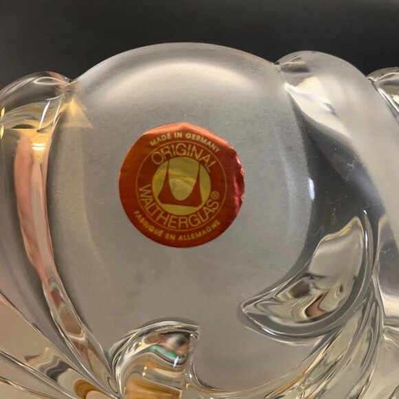 Vintage Walther Clear & Frosted Glass Fruit Bowl Made in Germany - Picture 7 of 11